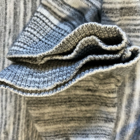 Lucky Brand Women's Gray/White Long Open Lightweight Duster Cardigan. Sz L - Picture 10 of 15